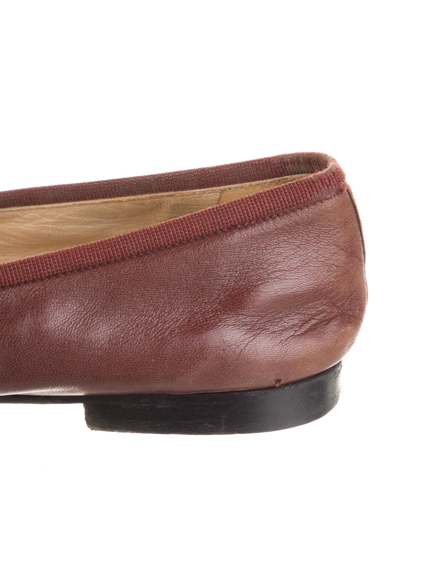 Chanel Interlocking CC Logo Leather Ballet Flats